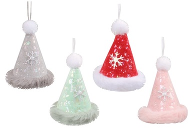 Hanging Hat w/Snowflake 8 cm 