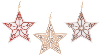 Hanging Wooden Star 15 cm 