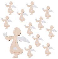 5418 Dřevění andělé s lepíkem 4 cm, 24 ks-1