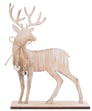 Standing Wooden Deer 16 cm