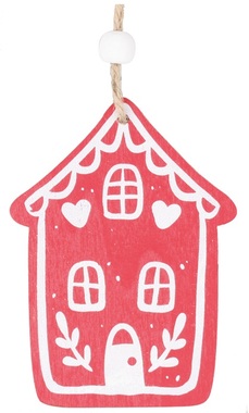 Hanging Wooden House 8,5 cm 
