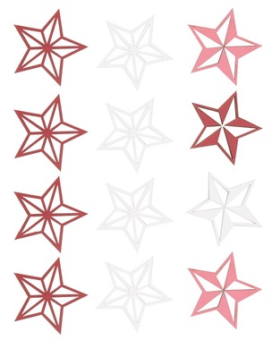 Wooden Decorations 4 cm, 12 pcs 