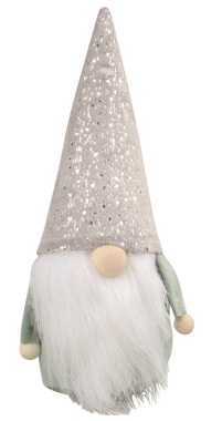 Standing gnome grey hat 17 cm 