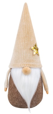 Standing Gnome Beige 17 cm 