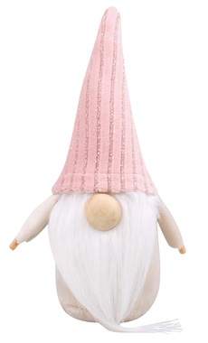 Standing Gnome with Pink Hat 17 cm 