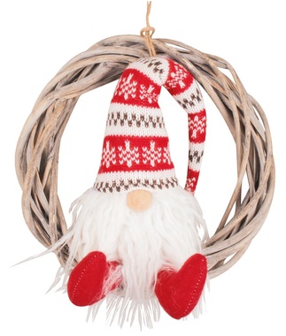 Wreath with Gnome 28 cm 