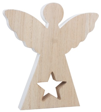 Standing Wooden Angel 20 cm 