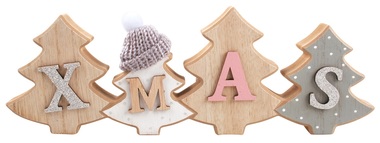 Wooden decoration trees 29 x 10 cm 