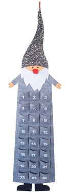 Felt Advent Calendar Gnome Grey 124 cm 
