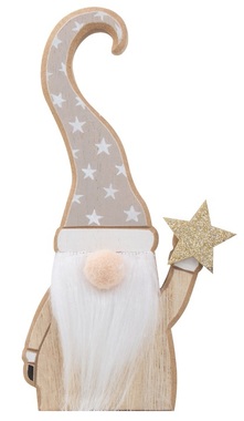 Standing Wooden Gnome 17,5 cm 