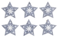 5548 Filcové hvězdy na kolíčku šedé 5 cm, 6 ks -1