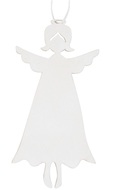 5565 Dřevěný anděl na zavěšení 10 cm, bílý-1