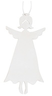 5566 Dřevěný anděl na zavěšení 8 cm, bílý-1