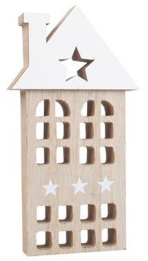 Standing Wooden House 18 cm 