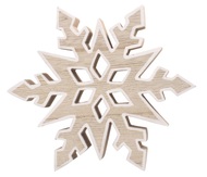 Standing Wooden Snowflake 14,5 cm 