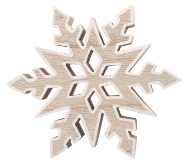 Standing Wooden Snowflake 14,5 cm 
