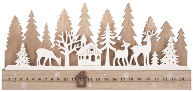 Standing Wooden Advent Calendar Forest 40 x 18 cm 
