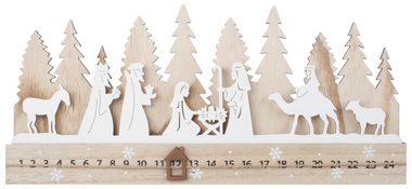 Standing Wooden Advent Calendar Bethlehem 40 x 18 cm 
