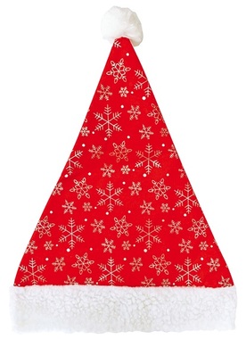 Santa Hat w/Snowflakes 38x30cm