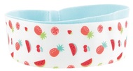 Elastic Fabric Headband, 2 pcs, Sky Blue and White with Fruits