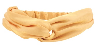 Elastic Satin Headband with Twisted Knot, Gold