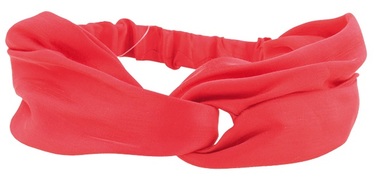 Elastic Satin Headband with Twisted Knot, Red