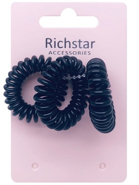 Black Elastic Bands, 3 pcs