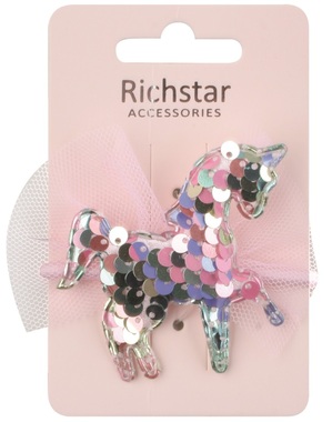Hair Elastic Colorful Unicorn 1 pc, 8 x 6,5 cm