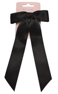 Black Hair Clip Bow 11.5 x 3.5 cm + 18 cm Ribbon
