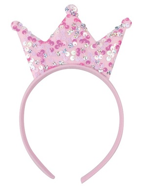 Pink Sequin Headband, circumference 37 cm