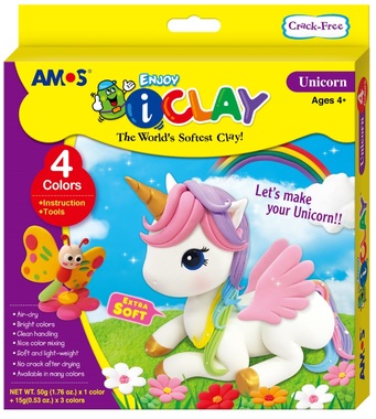 Amos I.Clay Kit Coloured Children Modelling Air Dry Clay UK Stock 