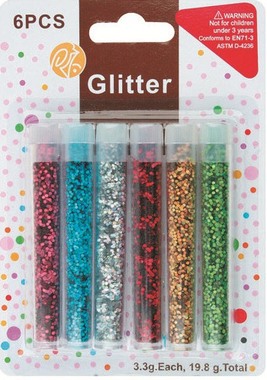Dry Glitter Circles 6 colours per 3,3 g