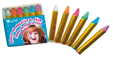 Face and Body Pearl Crayons 2,5 g, 6 pcs
