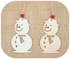 Wooden Stencil Christmas 10 cm, 2 pcs Bag, SNOWMAN