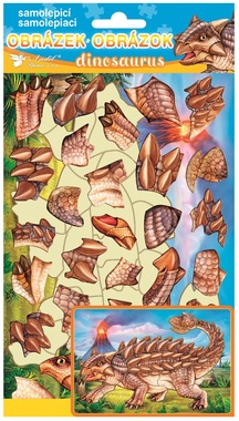 Puzzle Sticker 14 x 25 cm, Ankylosaurus