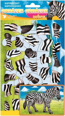  Puzzle Sticker 14 x 25 cm, zebra