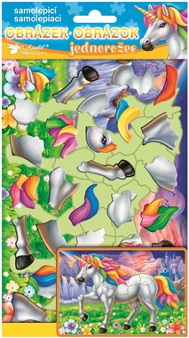  Puzzle Sticker 14 x 25 cm, Unicorn