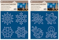 Creative Plastic Stencils - Snowflakes 25 x 35 cm 