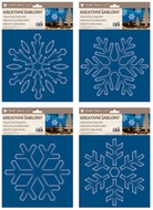 Creative Plastic Stencils - Large Snowflakes 25 x 35 cm 