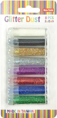 Glitter Powder 8 x 1,8 g, 8 colours
