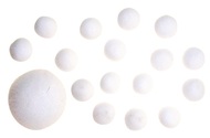 Pom Pom Soft Fluffy Balls 2,5 cm, 18 pcs, White