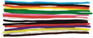 Chenille hairy modeling wires 16 pcs in a bag, 29 cm MIX