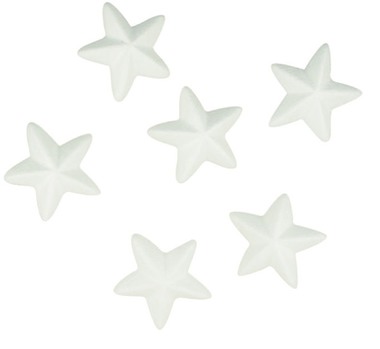 Polystyrene Stars 6 cm, 6 pcs