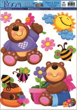 Wall Sticker 37x29 cm, Teddy Bears