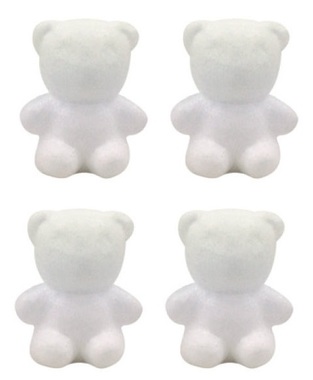 Polystyrene Parts – Bears 5 cm, 4 pcs