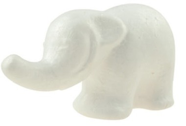 Polystyrene Elephant 11 x 6 cm