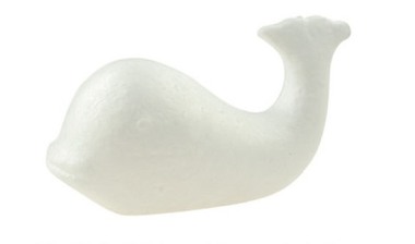 Polystyrene Whale 15 x 10 cm