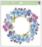 Decorative Window Cling – Blue Flowers