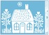 Decorative Window Cling – House with a High Roof and Plants in The Foreground
