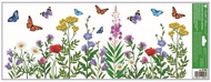 Decorative Window Cling – Blooming meadow with butterflies